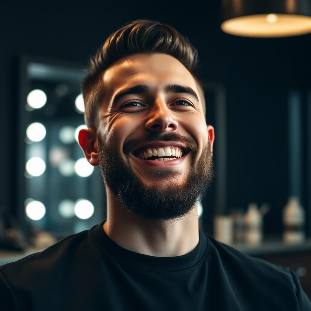 Cliente feliz tras el corte